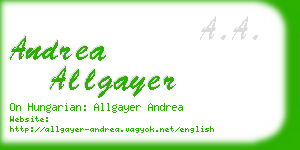 andrea allgayer business card